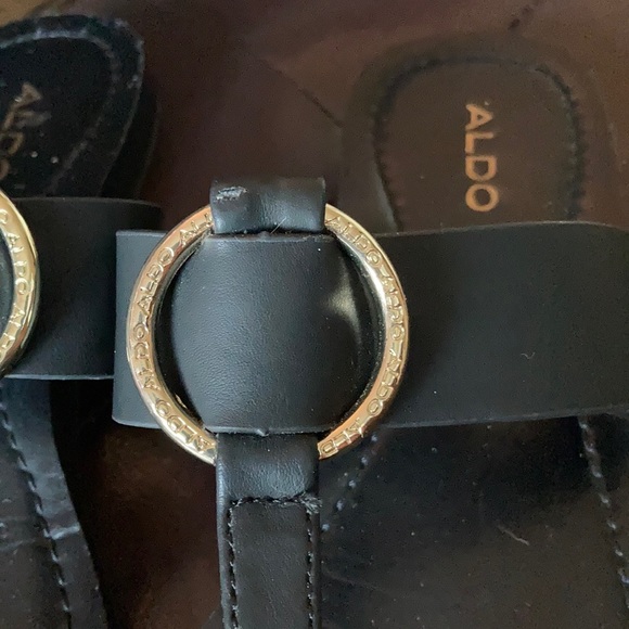 Aldo black leather slip on - Picture 3 of 4